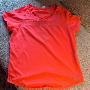 Under Armour Heat Gear Vibrant Coral Performance Tee